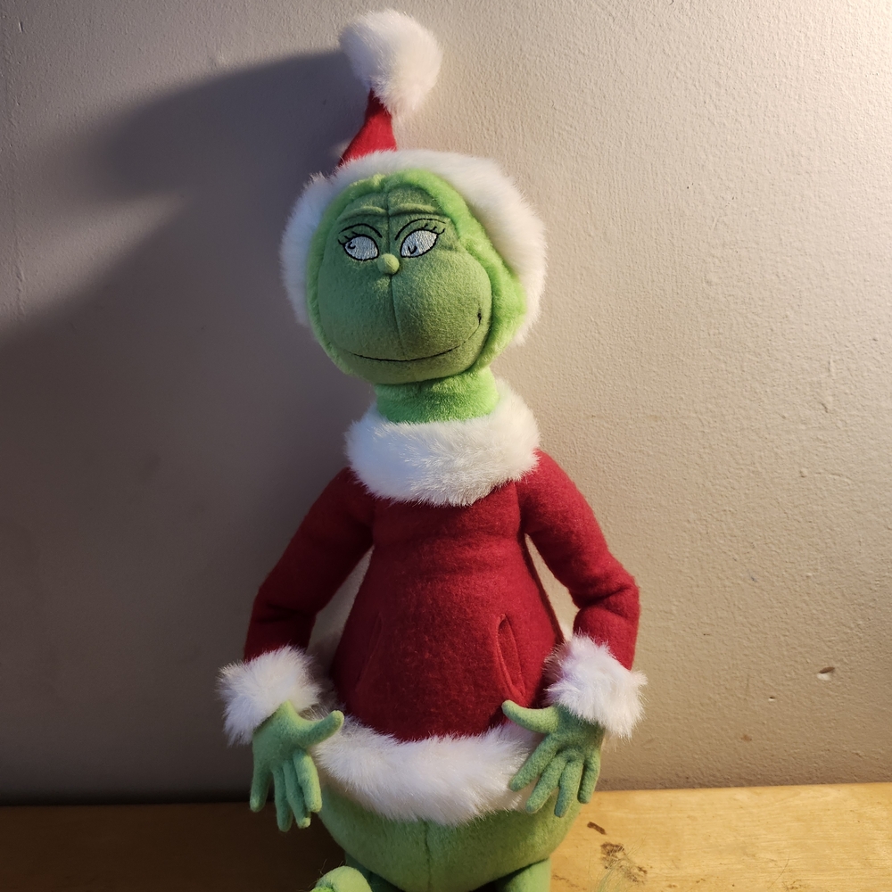 Vintage 1998 Hallmark Grinch Plush 16" Dr. Seuss How the Grinch Stole Xmas